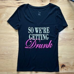 A New Day So We’re Getting Drunk V-Neck T-Shirt | Medium